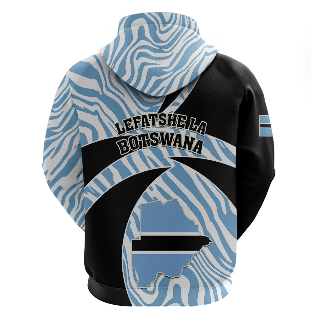 Botswana Independence Day Hoodie Lefatshe la Botswana Zebra Pattern - Shopicos