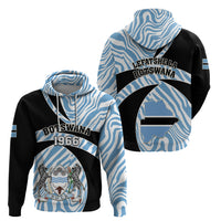 Botswana Independence Day Hoodie Lefatshe la Botswana Zebra Pattern - Shopicos