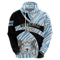Botswana Independence Day Hoodie Lefatshe la Botswana Zebra Pattern - Shopicos