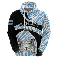 Botswana Independence Day Hoodie Lefatshe la Botswana Zebra Pattern - Shopicos