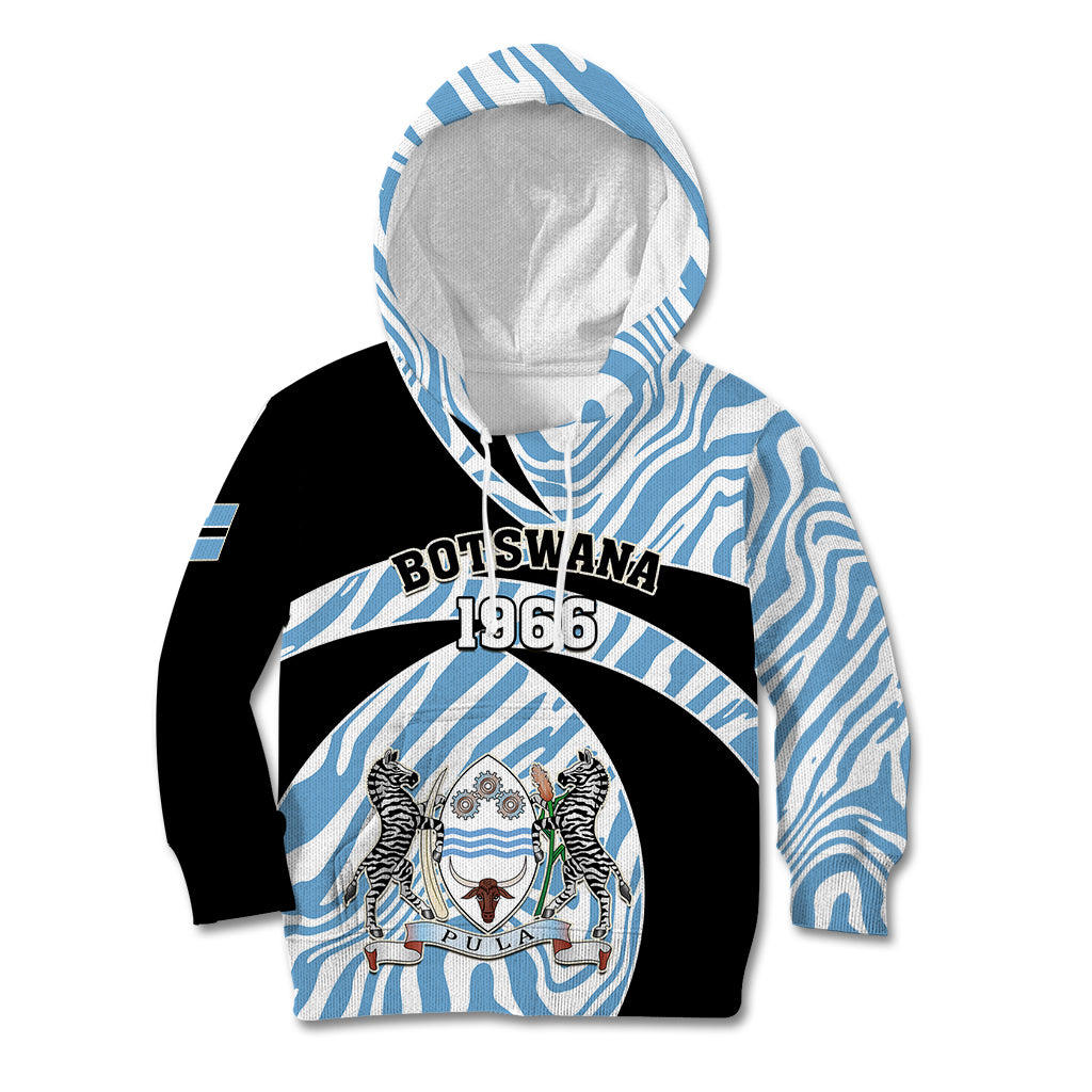 Botswana Independence Day Kid Hoodie Lefatshe la Botswana Zebra Pattern - Shopicos