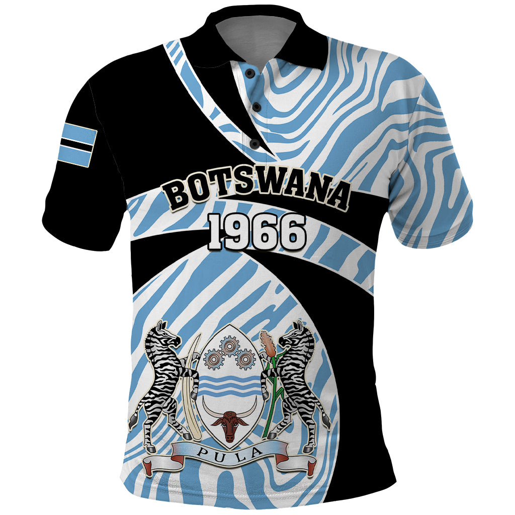 Botswana Independence Day Polo Shirt Lefatshe la Botswana Zebra Pattern - Shopicos