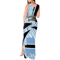Botswana Independence Day Tank Maxi Dress Lefatshe la Botswana Zebra Pattern - Shopicos