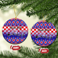 Croatia Christmas Ceramic Ornament Sretan Bozic Croatian Embroidery Patterns - Shopicos