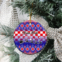 Croatia Christmas Ceramic Ornament Sretan Bozic Croatian Embroidery Patterns - Shopicos