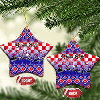 Croatia Christmas Ceramic Ornament Sretan Bozic Croatian Embroidery Patterns - Shopicos