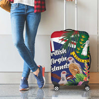 British Virgin Islands Luggage Cover Two Turtle Doves Tropical Flowers
