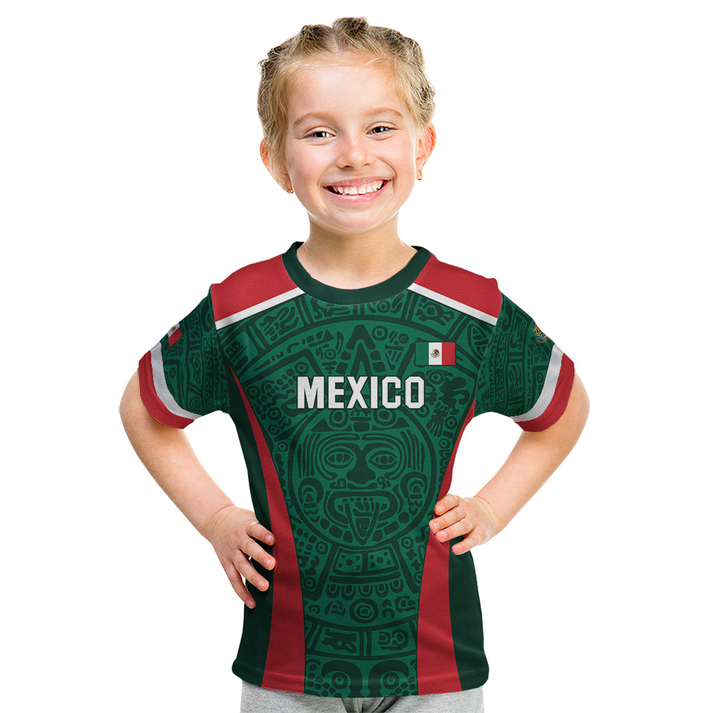 Personalized Mexico 2024 Football Kid T Shirt El Tri Go Champion - Shopicos