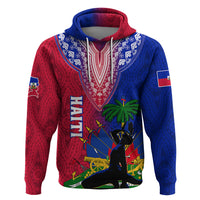 Personalised Haiti Hoodie Ayiti Neg Maron With Dashiki Royal - Shopicos
