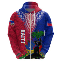 Personalised Haiti Hoodie Ayiti Neg Maron With Dashiki Royal - Shopicos
