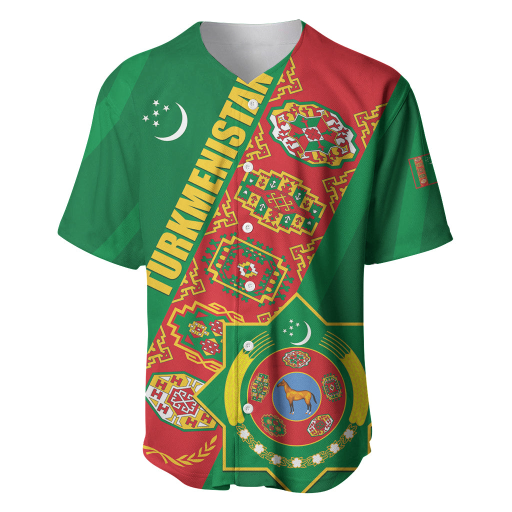 Turkmenistan Flag Day Baseball Jersey Turkmenistan Bitaraplygyn watanydyr - Shopicos
