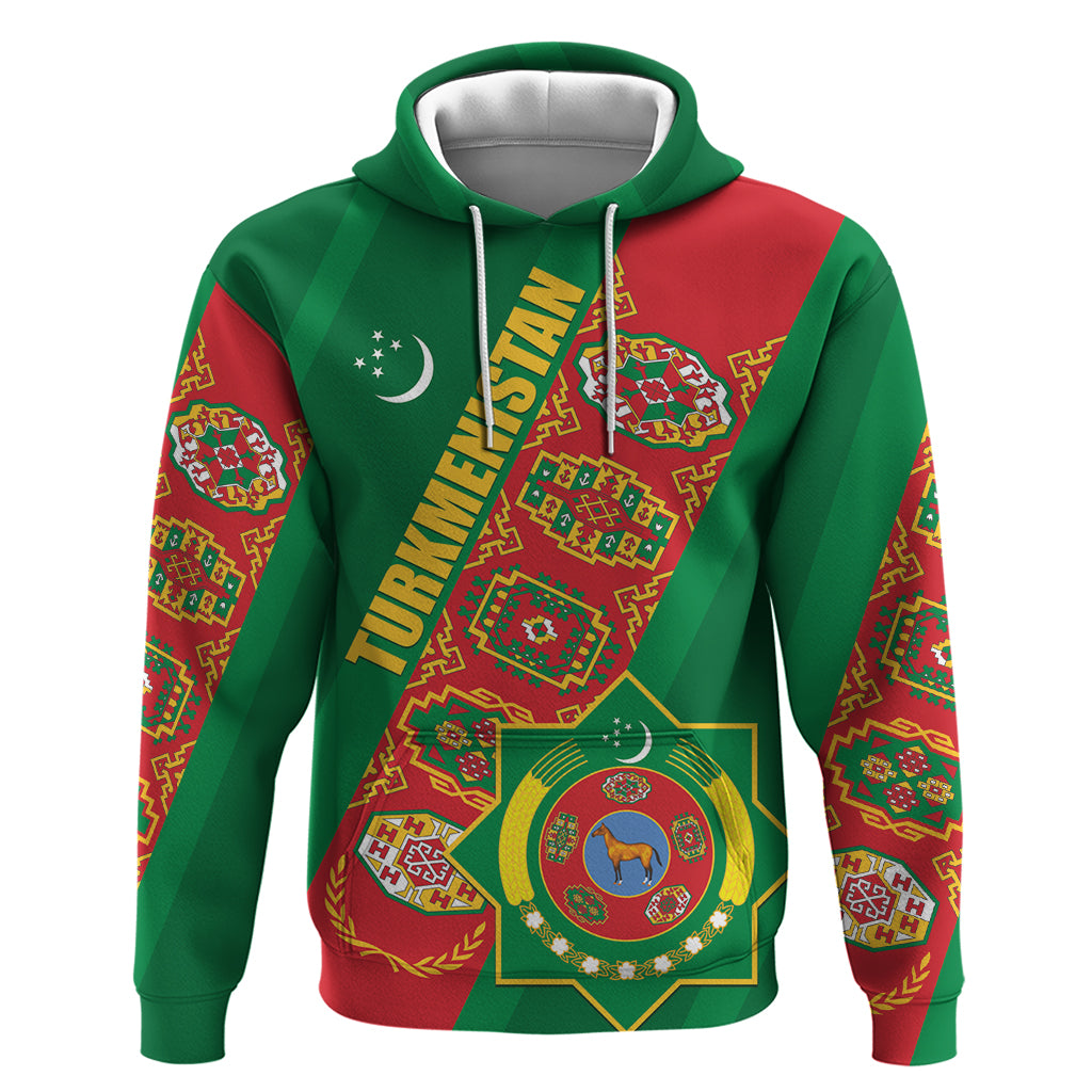 Turkmenistan Flag Day Hoodie Turkmenistan Bitaraplygyn watanydyr - Shopicos
