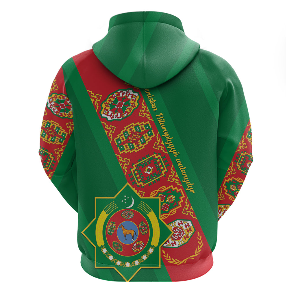 Turkmenistan Flag Day Hoodie Turkmenistan Bitaraplygyn watanydyr - Shopicos