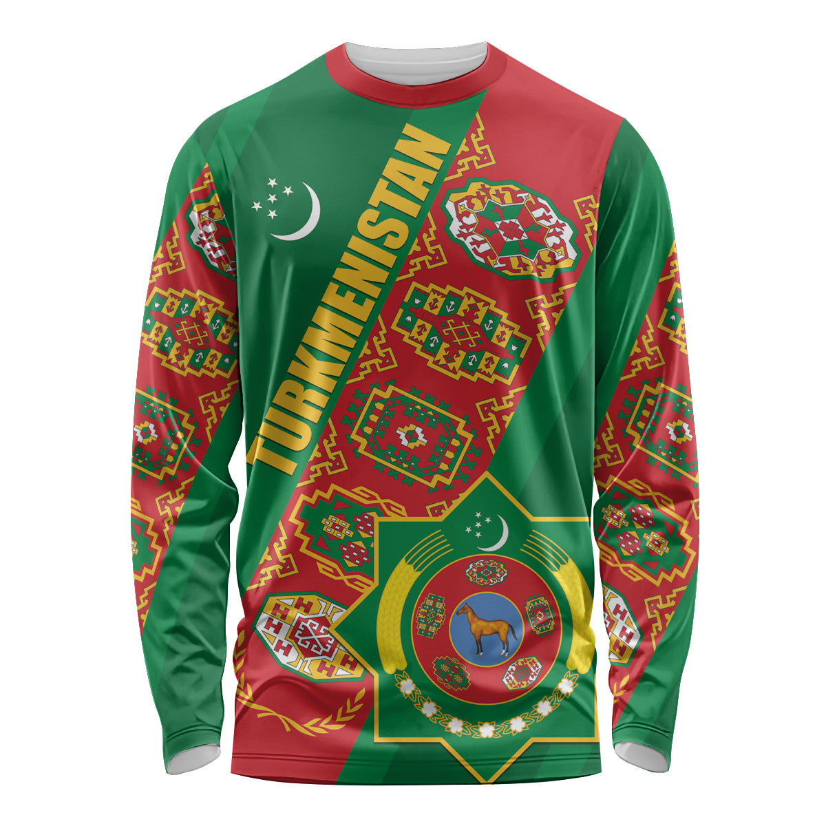 Turkmenistan Flag Day Long Sleeve Shirt Turkmenistan Bitaraplygyn watanydyr - Shopicos