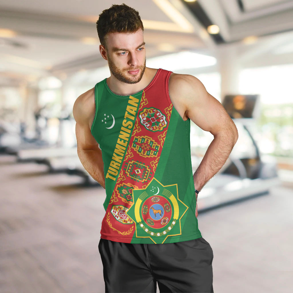 Turkmenistan Flag Day Men Tank Top Turkmenistan Bitaraplygyn watanydyr - Shopicos