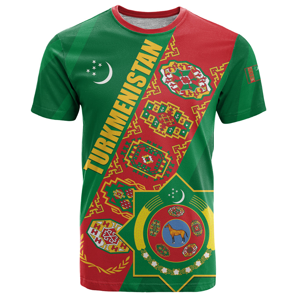 Turkmenistan Flag Day T Shirt Turkmenistan Bitaraplygyn watanydyr - Shopicos