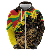 Enkutatash Ethiopia New Year Hoodie Lion of Judah Adey Abeba Flower - Shopicos