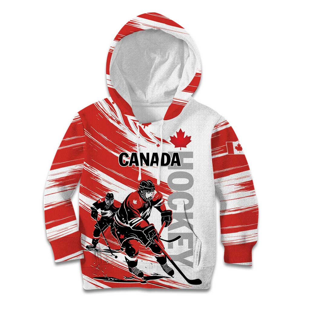 Custom Canada Hockey Kid Hoodie Canada Owns Hockey - Shopicos