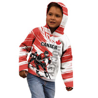 Custom Canada Hockey Kid Hoodie Canada Owns Hockey - Shopicos