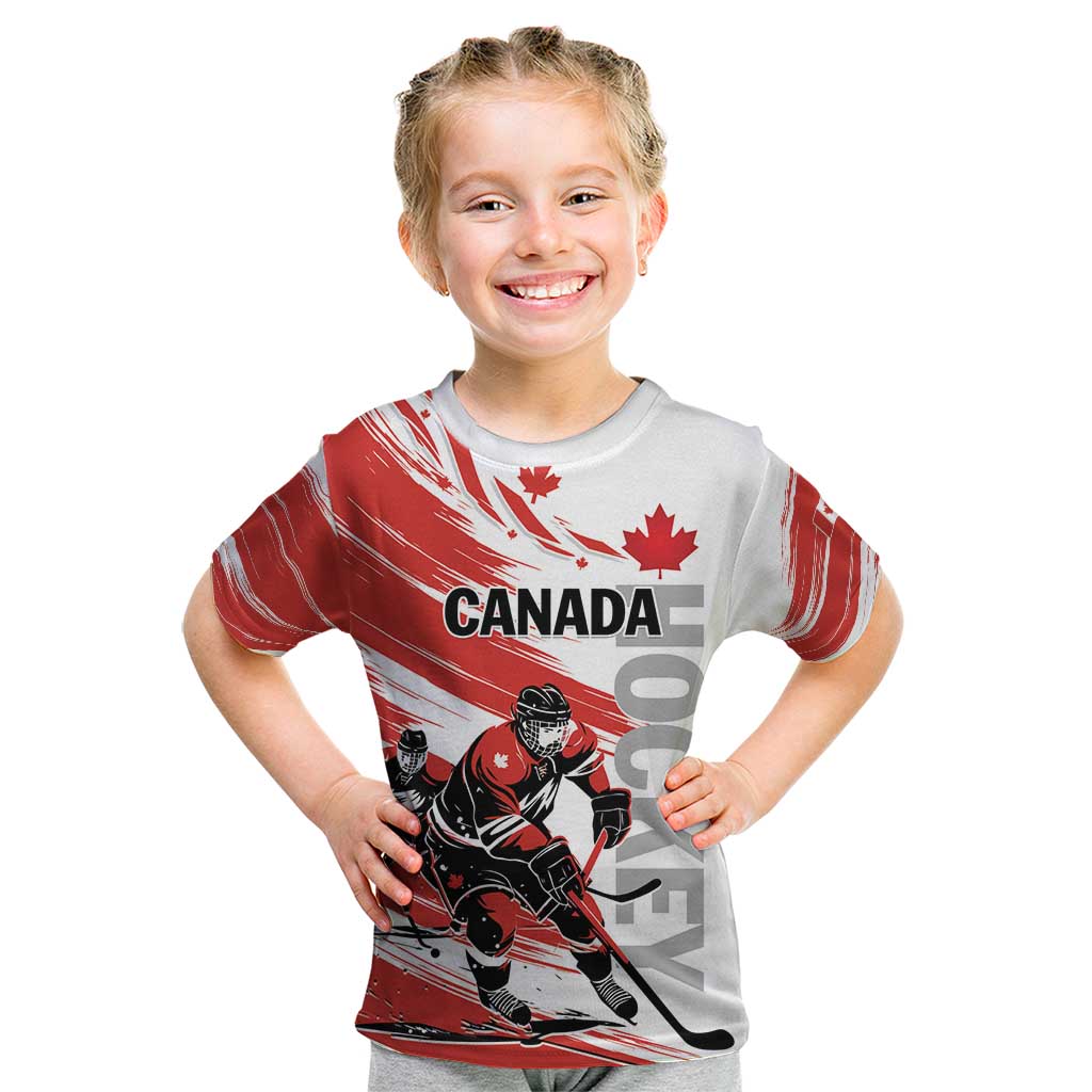 Custom Canada Hockey Kid T Shirt Canada Owns Hockey - Shopicos