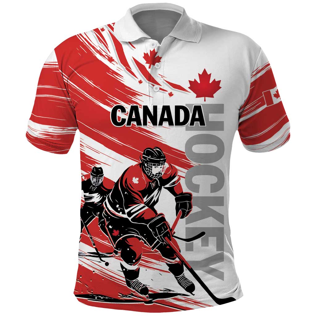 Custom Canada Hockey Polo Shirt Canada Owns Hockey - Shopicos