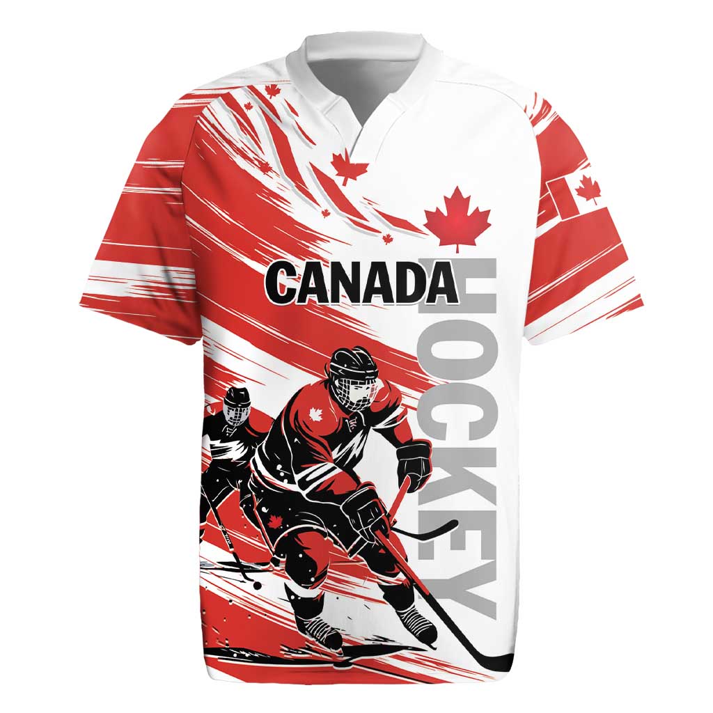 Custom Canada Hockey Rugby Jersey Canada Owns Hockey - Shopicos