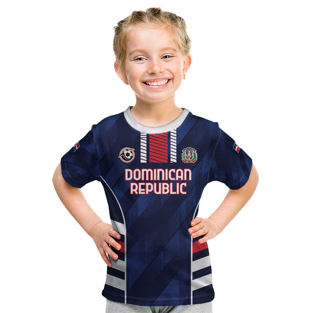 Custom Football Dominican Republic Kid T Shirt Go Los Quisqueyanos - Shopicos