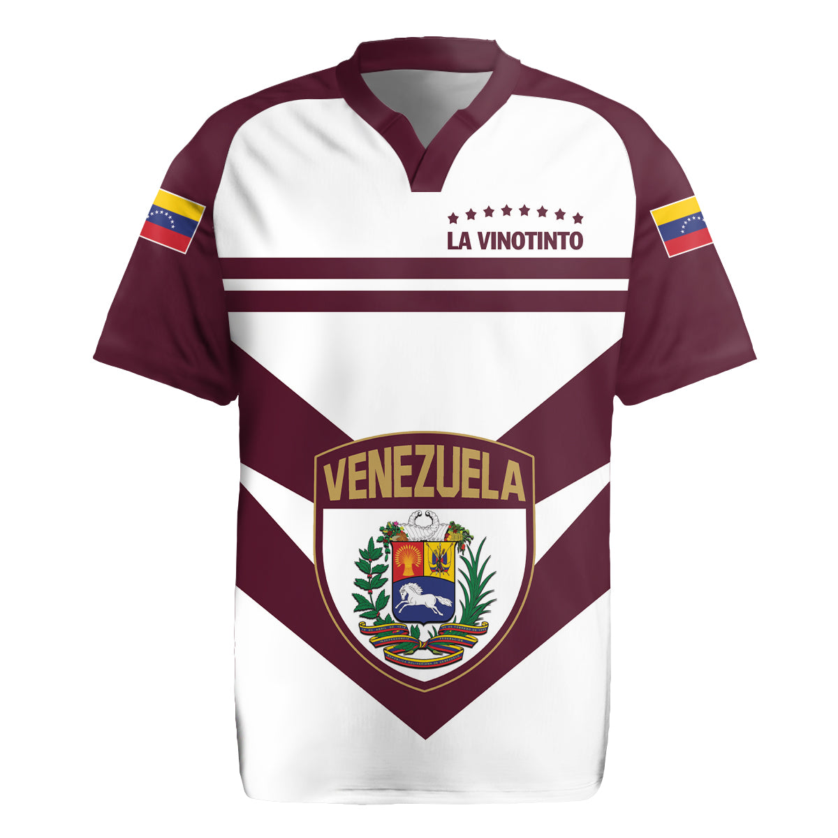 Personalized Venezuela 2024 Football Rugby Jersey Mano tengo fe La Vinotinto - Shopicos