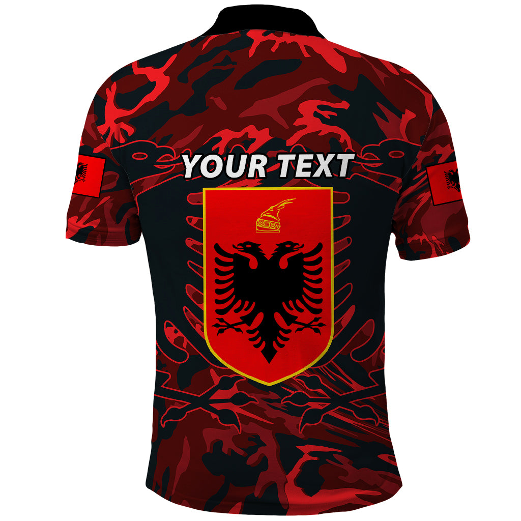 Personalised Albania Polo Shirt Albanian Golden Eagle Sport Version - Shopicos