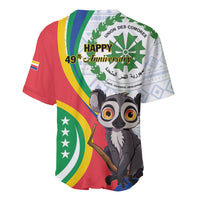 Comoros Independence Day Baseball Jersey 1975 Komori Mongoose Lemur African Pattern - Shopicos