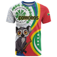Comoros Independence Day T Shirt 1975 Komori Mongoose Lemur African Pattern - Shopicos