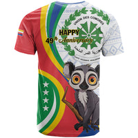 Comoros Independence Day T Shirt 1975 Komori Mongoose Lemur African Pattern - Shopicos