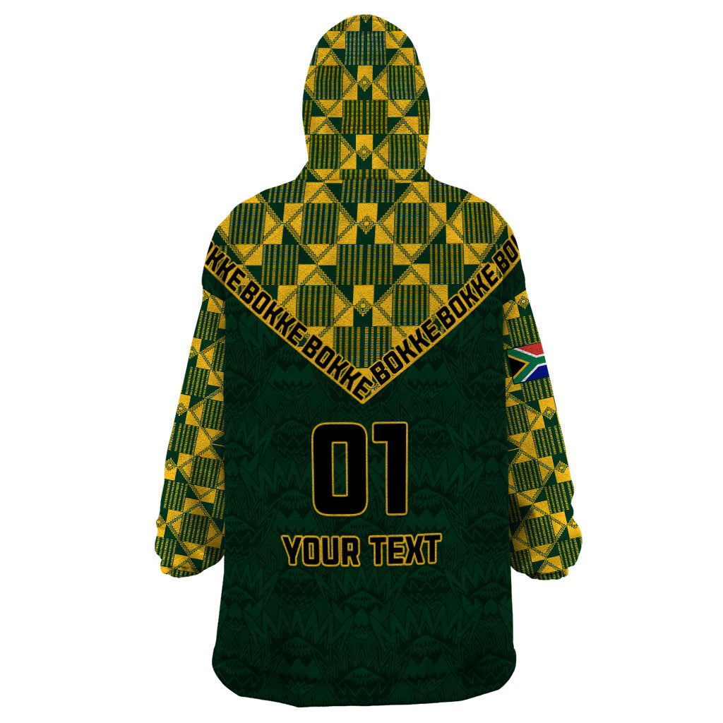 Custom South Africa Rugby Wearable Blanket Hoodie Go Bokke Champion 2023 World Cup - Shopicos