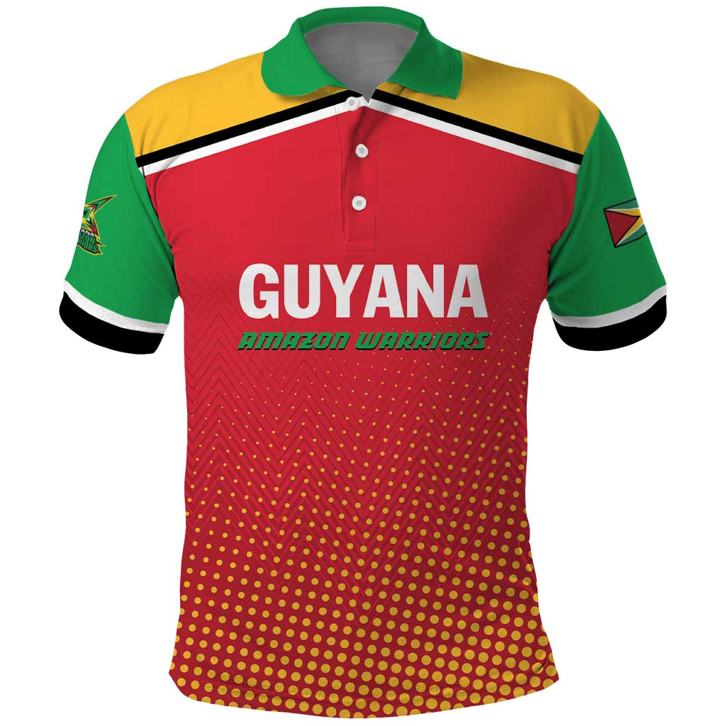Custom Guyana Cricket Amazon Warriors Polo Shirt All The Way Champions - Shopicos