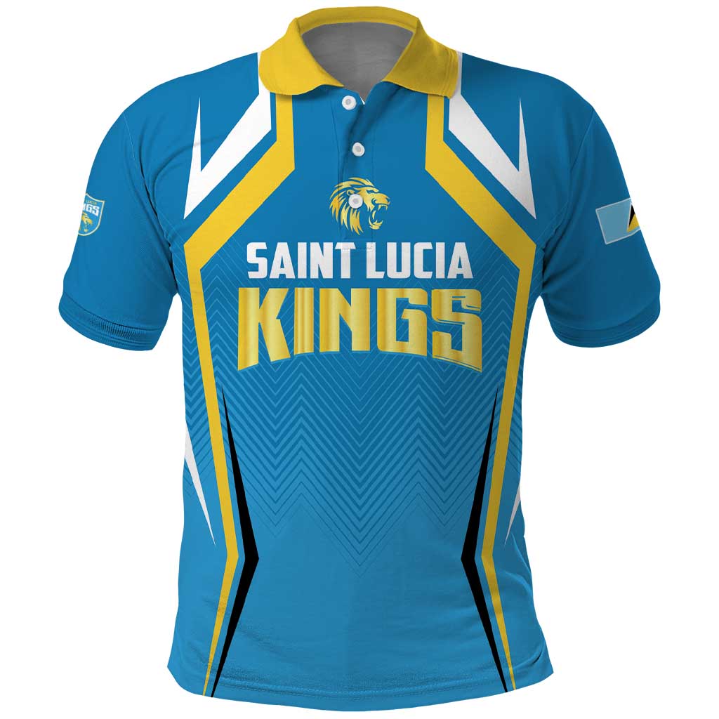 Custom Saint Lucia Cricket Polo Shirt St Lucia Stars Champions 2024 - Shopicos