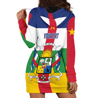Personalized Central African Republic Hoodie Dress Zo Kwe Zo Flag Style - Shopicos
