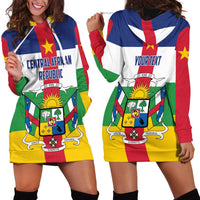 Personalized Central African Republic Hoodie Dress Zo Kwe Zo Flag Style - Shopicos