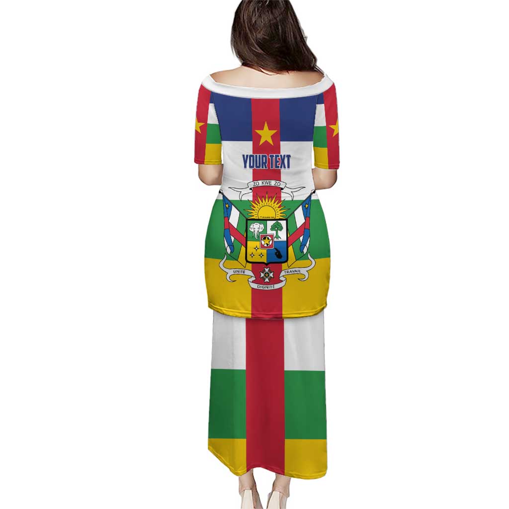 Personalized Central African Republic Puletasi Zo Kwe Zo Flag Style - Shopicos