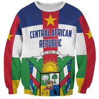 Personalized Central African Republic Sweatshirt Zo Kwe Zo Flag Style - Shopicos