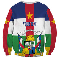 Personalized Central African Republic Sweatshirt Zo Kwe Zo Flag Style - Shopicos