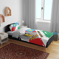 South Sudan Bedding Set Grunge Flag Style - Shopicos