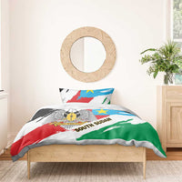 South Sudan Bedding Set Grunge Flag Style - Shopicos