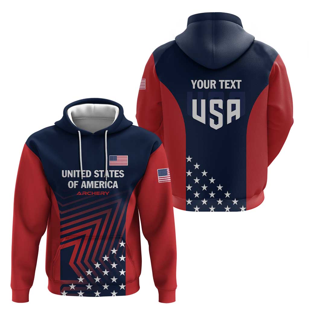 Personalized USA 2025 Archery Hoodie Aim Shoot Win