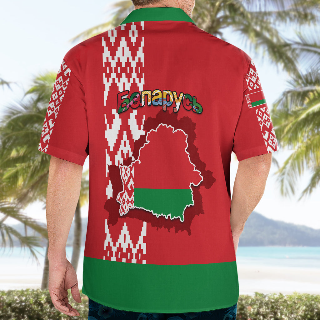 Belarus Hawaiian Shirt Belarusian Coat Of Arms Flag Style - Shopicos