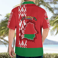 Belarus Hawaiian Shirt Belarusian Coat Of Arms Flag Style - Shopicos