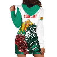 Bulgaria Hoodie Dress Coat of Arms Lion with Roses - Shopicos