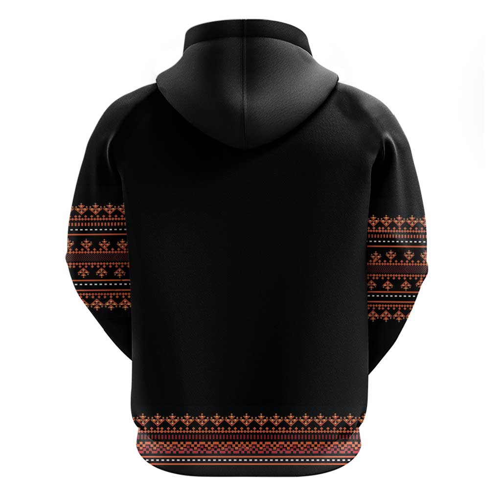 Bulgaria Traditional Pattern Red Hoodie Balkan Culture - Shopicos