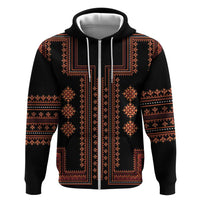 Bulgaria Traditional Pattern Red Hoodie Balkan Culture - Shopicos