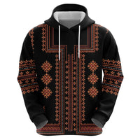 Bulgaria Traditional Pattern Red Hoodie Balkan Culture - Shopicos