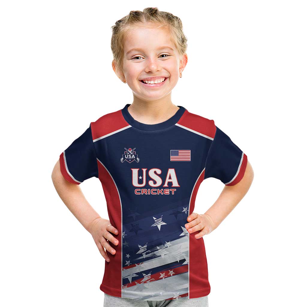 Custom USA Cricket Kid T Shirt US Team Play Bold Play Proud - Shopicos